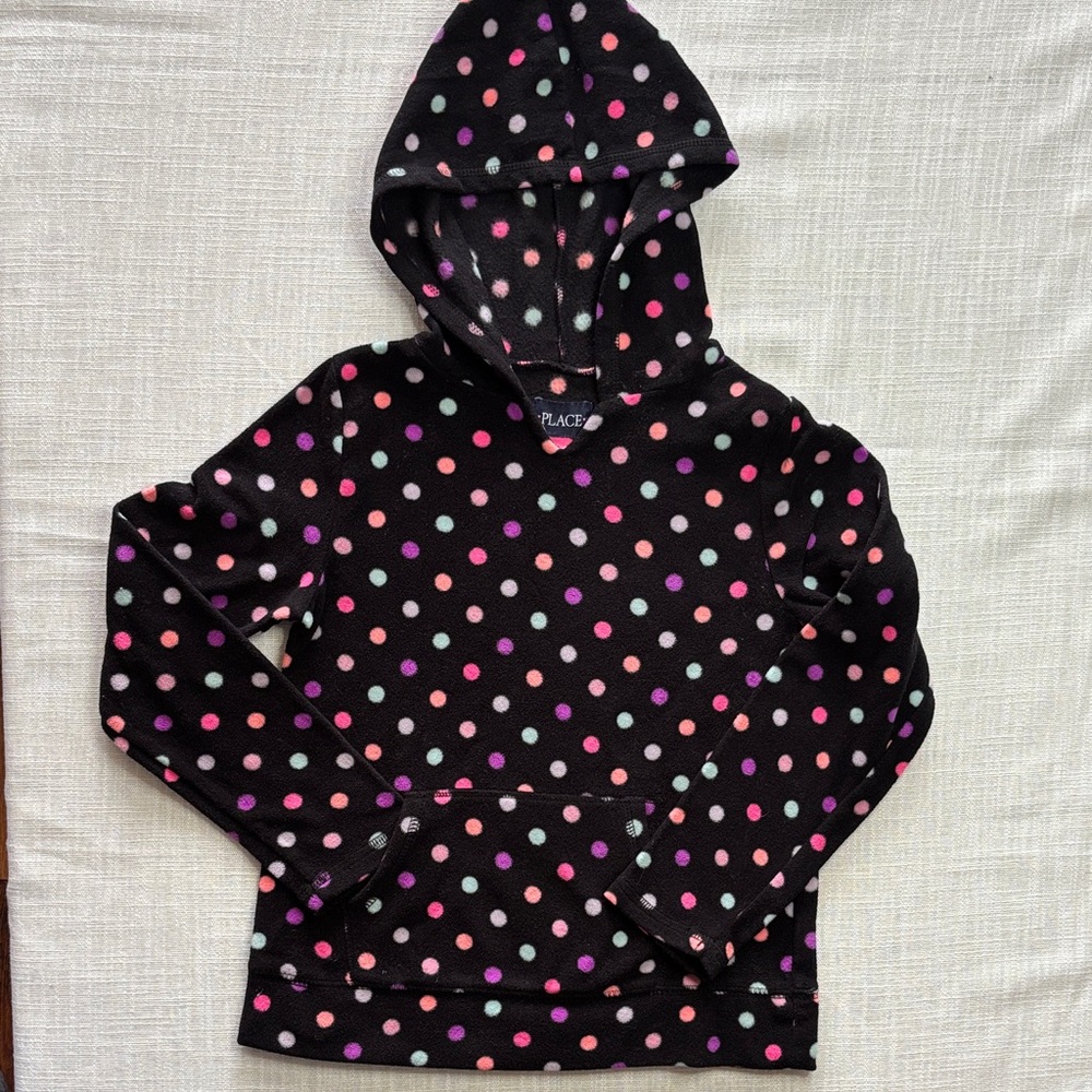 Place Black Hoodie with Colorful Dots